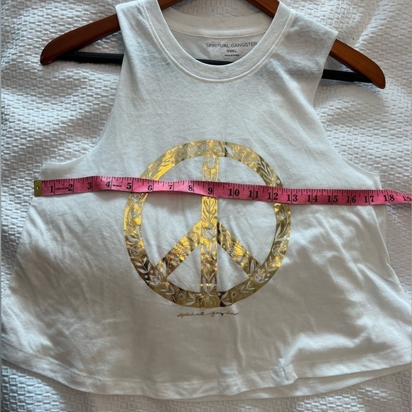SPIRITUAL GANGSTER Peace Graphic Crop Tank Top - Picture 14 of 16